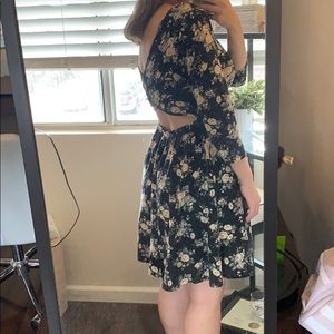 Floral Black Dress